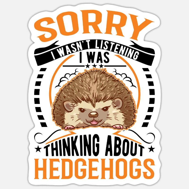 Igel Stacheligel - Sticker Größe S (10 x 10 cm) - Mattweiß