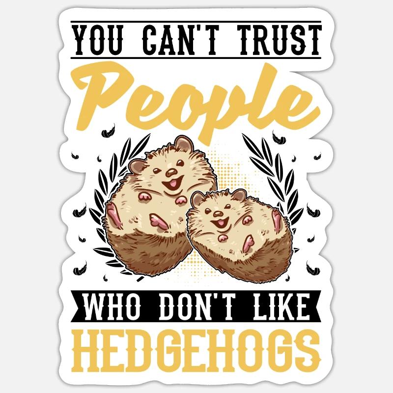 Igel Geschenk Stacheligel - Sticker Größe S (10 x 10 cm) - Mattweiß