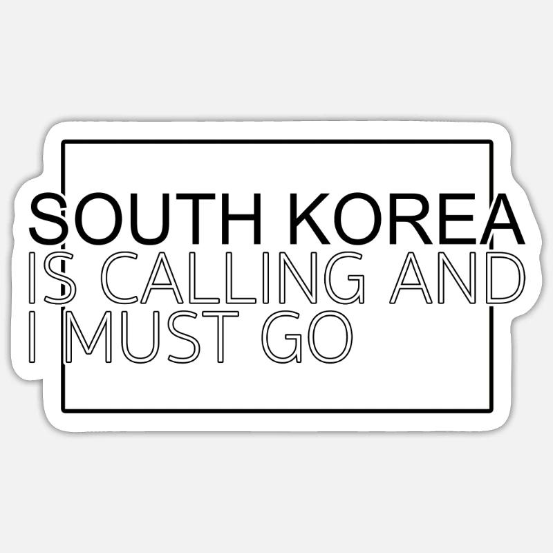 Corée du Sud Sticker taille S (10 x 10 cm)