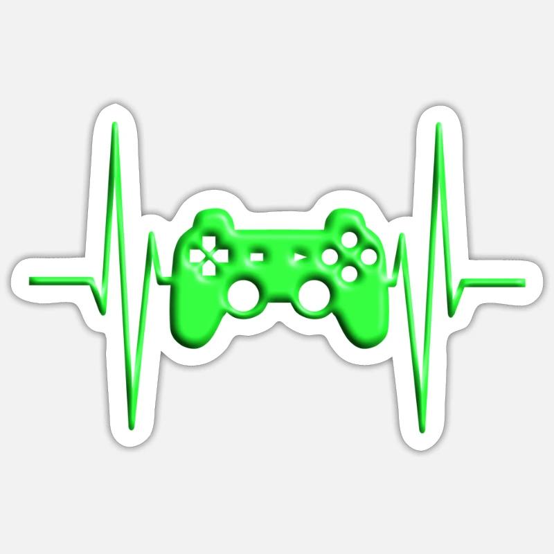 Gaming PS Controller Heartbeat Gaming Console Sticker size S (10 x 10 cm)