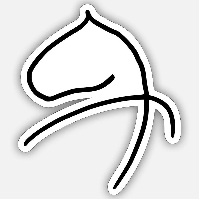 Pferd - Sticker Größe S (10 x 10 cm) - Mattweiß