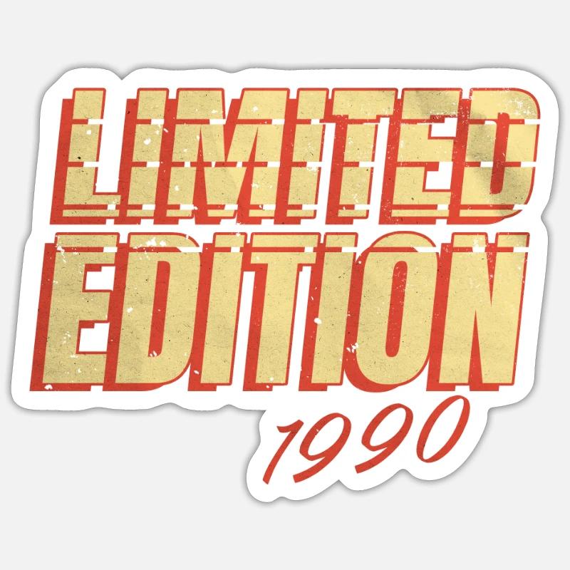 Edition Limitée Millésime 1990 - Sticker taille S (10 x 10 cm) - blanc mat