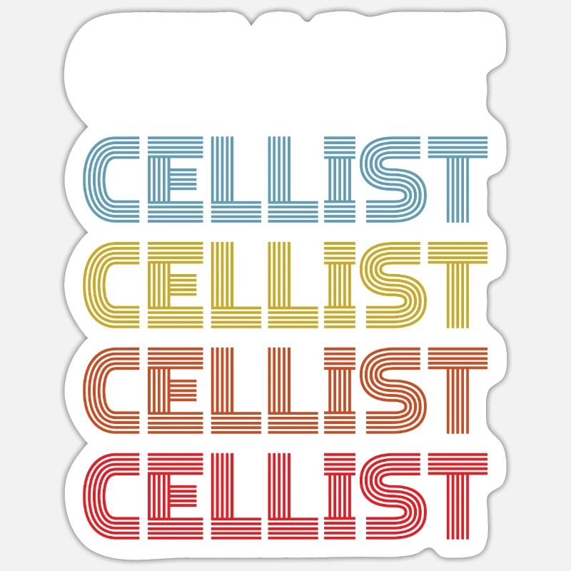 Cello Funny Gift Viola - Sticker size S (10 x 10 cm) - white matte