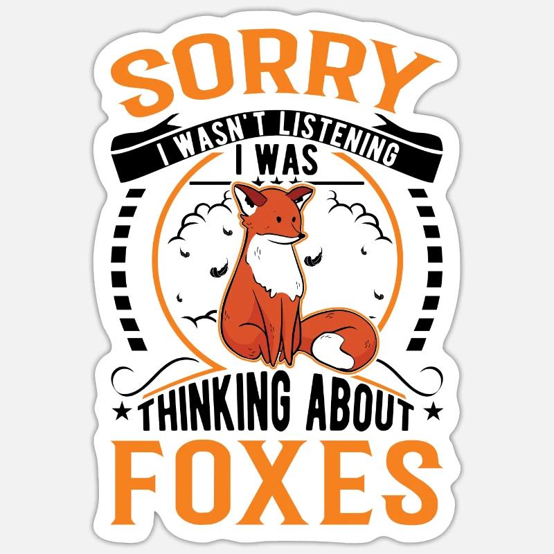 Fox Gift Red Fox - Sticker size S (10 x 10 cm) - white matte