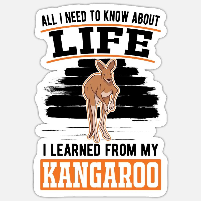 Kangaroo Australia Australian Kangaroo - Sticker size S (10 x 10 cm) - white matte