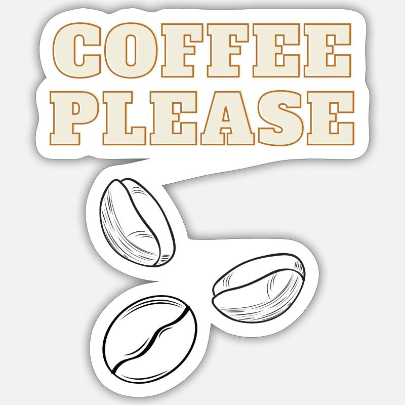 café Sticker taille S (10 x 10 cm)
