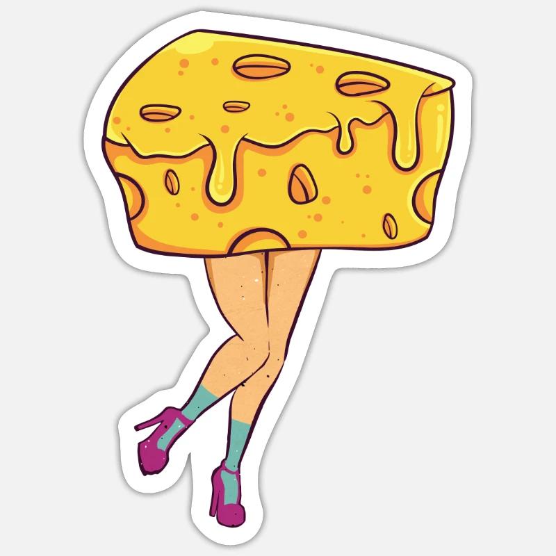 Cuisses de fromage Sticker taille S (10 x 10 cm)