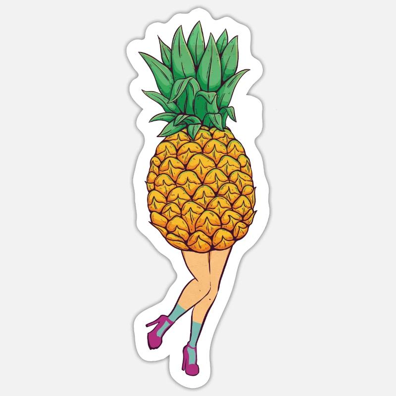 Attach pineapple Sticker size S (10 x 10 cm)