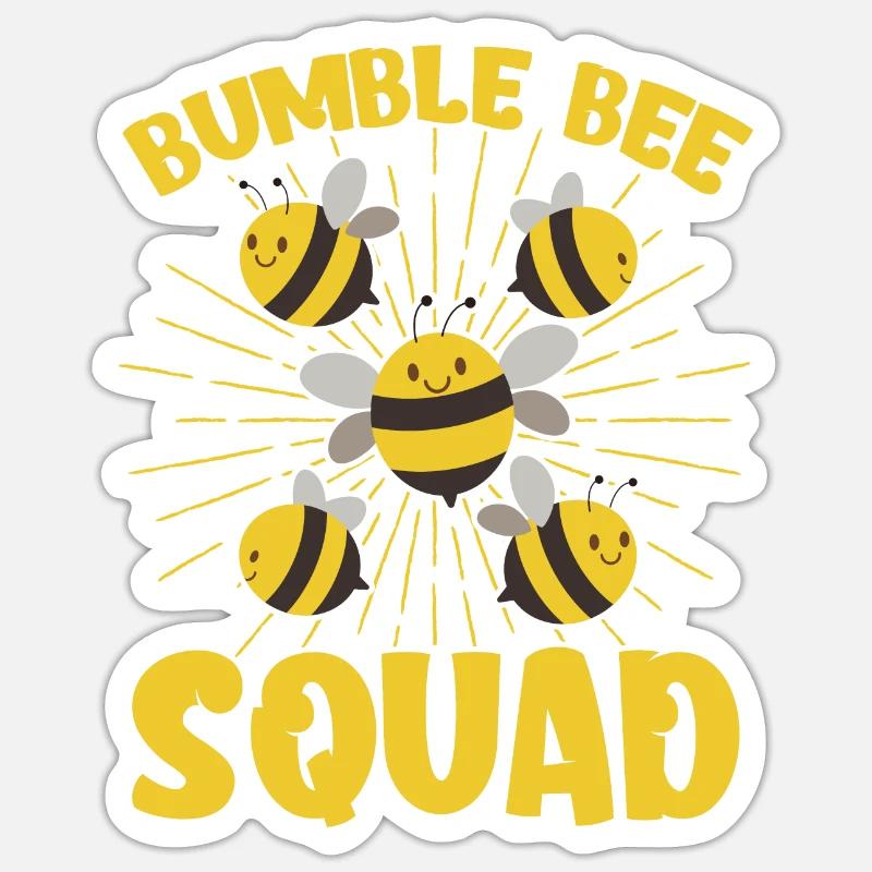 Bee Squad - Sticker size S (10 x 10 cm) - white matte