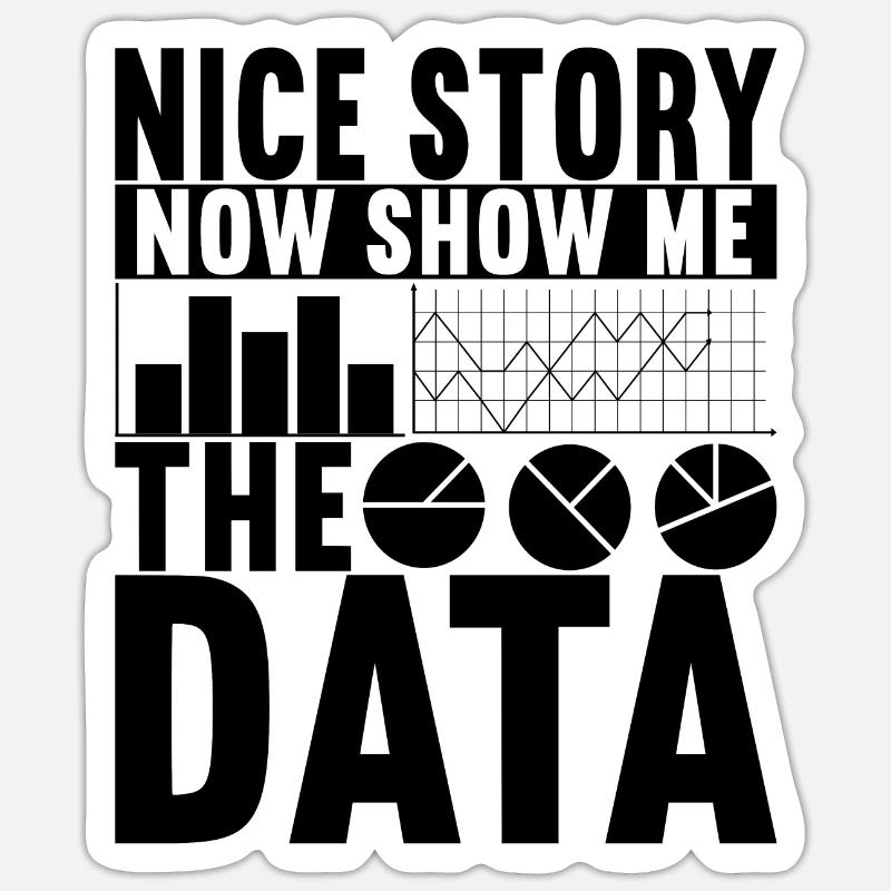 Data Scientist Data Analyst - Sticker Größe S (10 x 10 cm) - Mattweiß