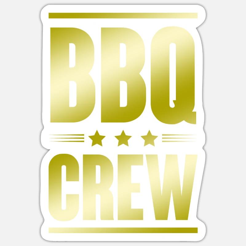 Équipe de barbecue - Sticker taille S (10 x 10 cm) - blanc mat