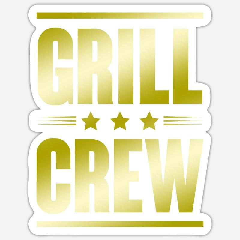 Grill Crew - Sticker size S (10 x 10 cm) - white matte
