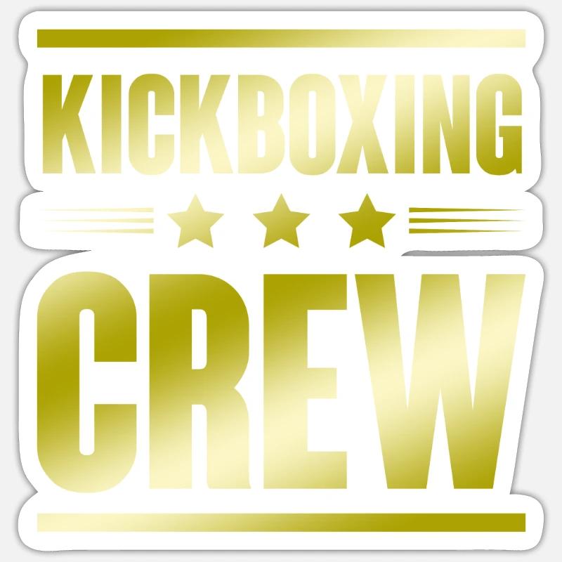 Équipe de kickboxing - Sticker taille S (10 x 10 cm) - blanc mat