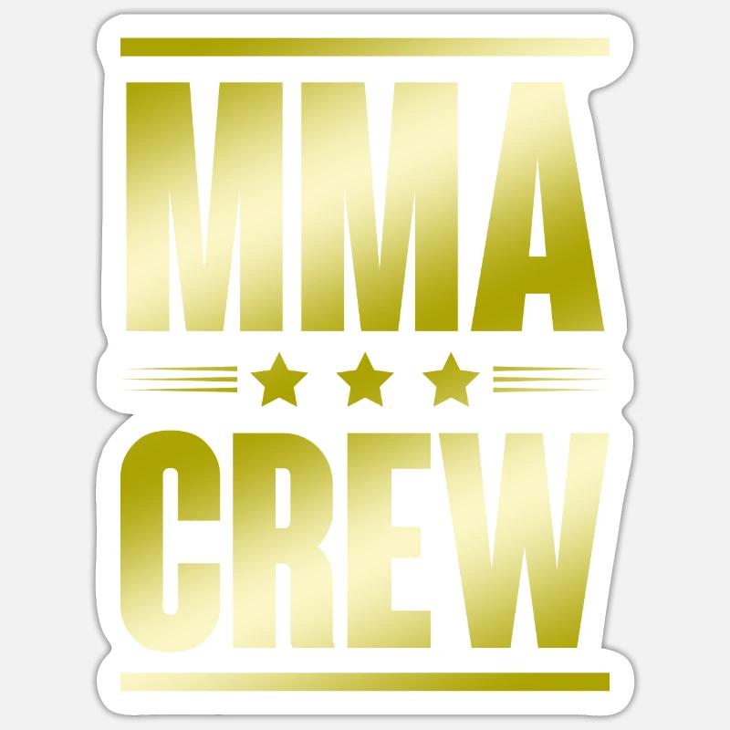 Mma Crew - Sticker size S (10 x 10 cm) - white matte