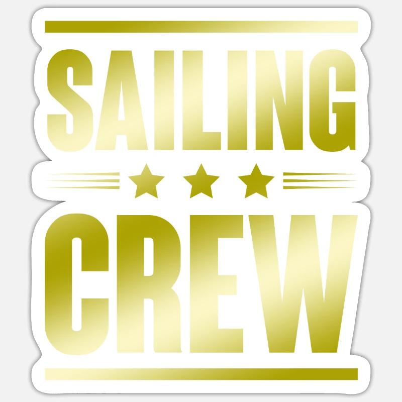 Sailing Crew - Sticker Größe S (10 x 10 cm) - Mattweiß