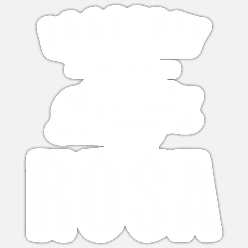 Rosa Personalized Name - Sticker size S (10 x 10 cm) - white matte