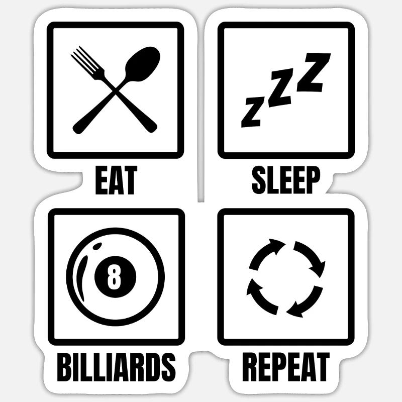 Pool billiards player Sticker size S (10 x 10 cm)