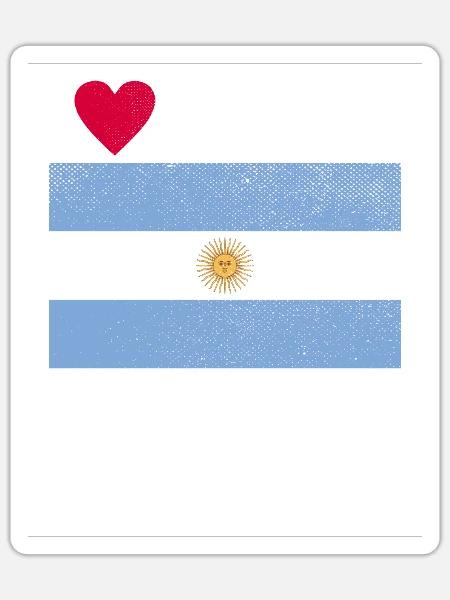 Argentinien Souvenir - Sticker Größe S (10 x 10 cm) - Mattweiß