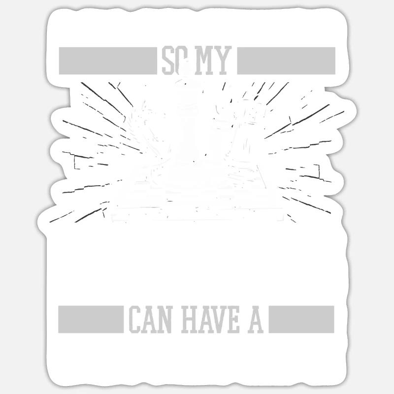 Chien d’échecs - Sticker taille S (10 x 10 cm) - blanc mat