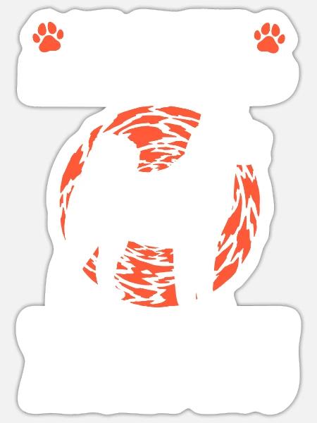 Akita Inu gefunden japanischer Spitz - Sticker Größe S (10 x 10 cm) - Mattweiß