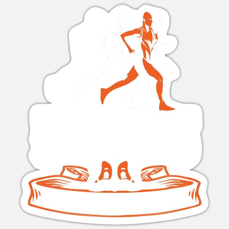Ultramarathon Chien - Sticker taille S (10 x 10 cm) - blanc mat