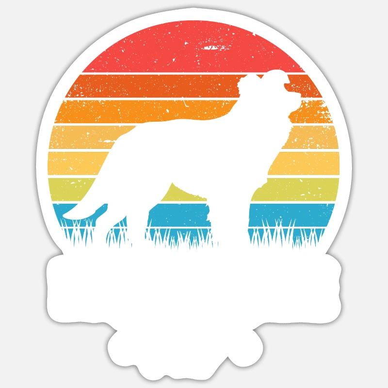Border Collie - Sticker size S (10 x 10 cm) - white matte