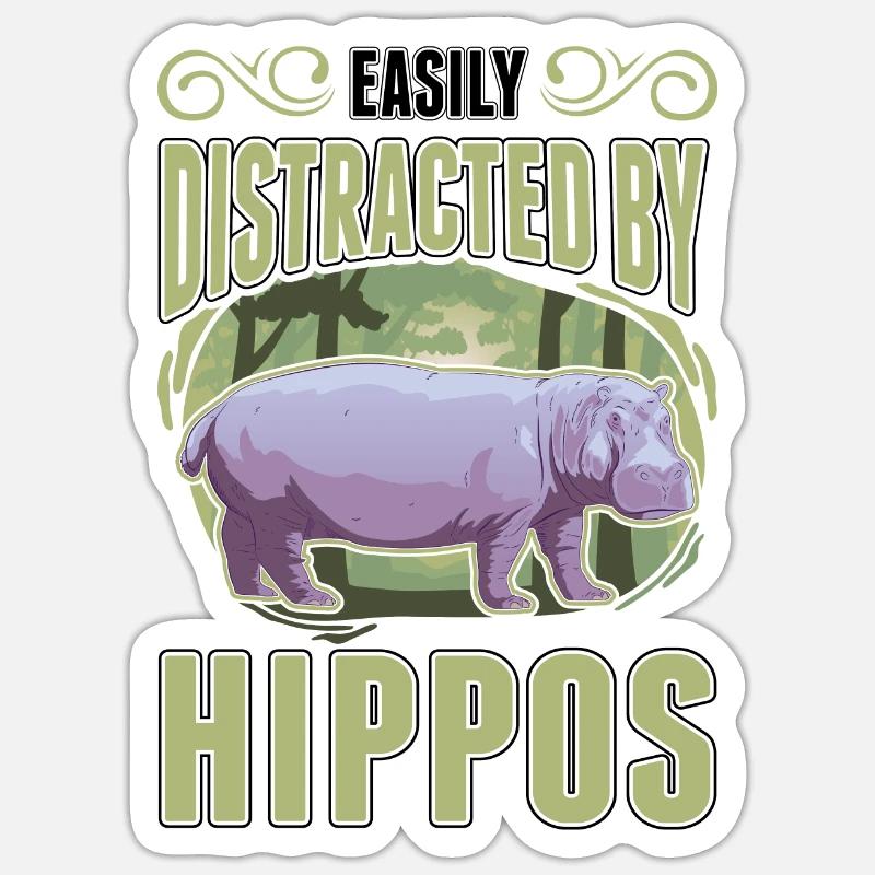 Easily distracted by Hyenas Erdwolf Hyäne Sticker Größe S (10 x 10 cm)