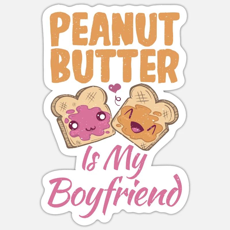 Peanut Butter Lover Gift - Sticker size S (10 x 10 cm) - white matte