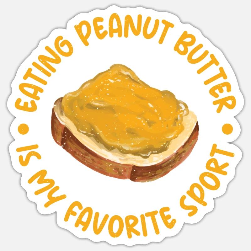 Peanut Butter Lover Gift - Sticker size S (10 x 10 cm) - white matte
