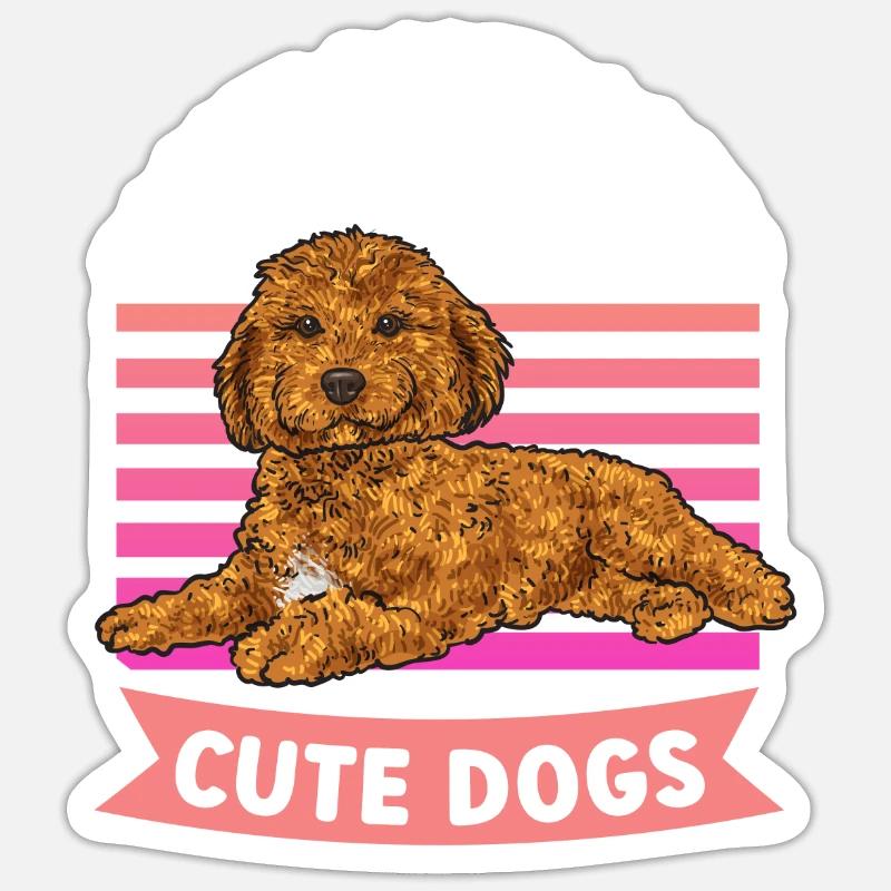 Cavapoo Cavoodle Capoodle Dog Sticker size S (10 x 10 cm)