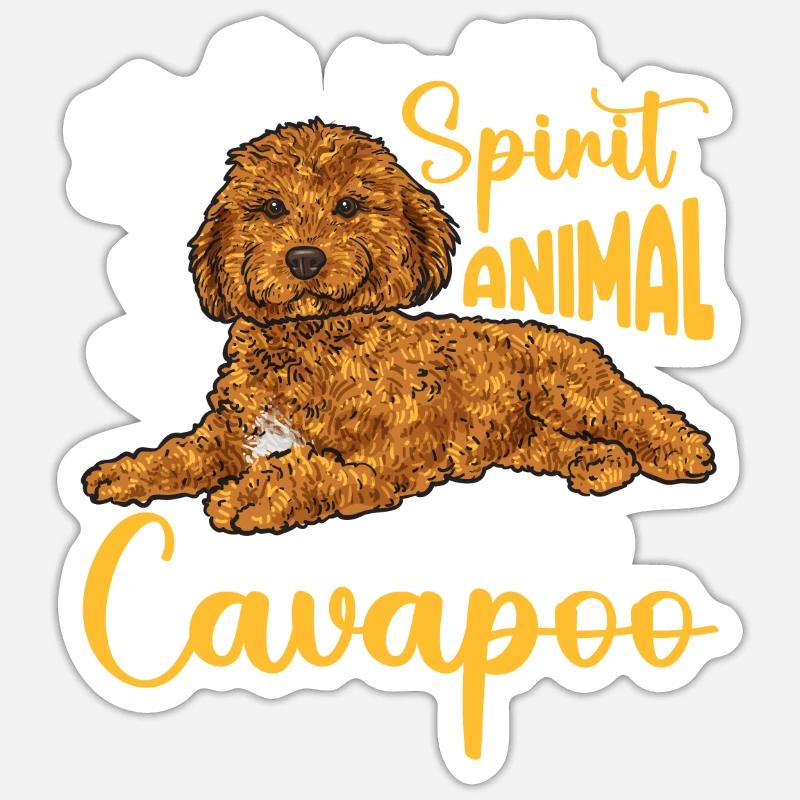Cavapoo Cavoodle Capoodle Dog - Sticker size S (10 x 10 cm) - white matte