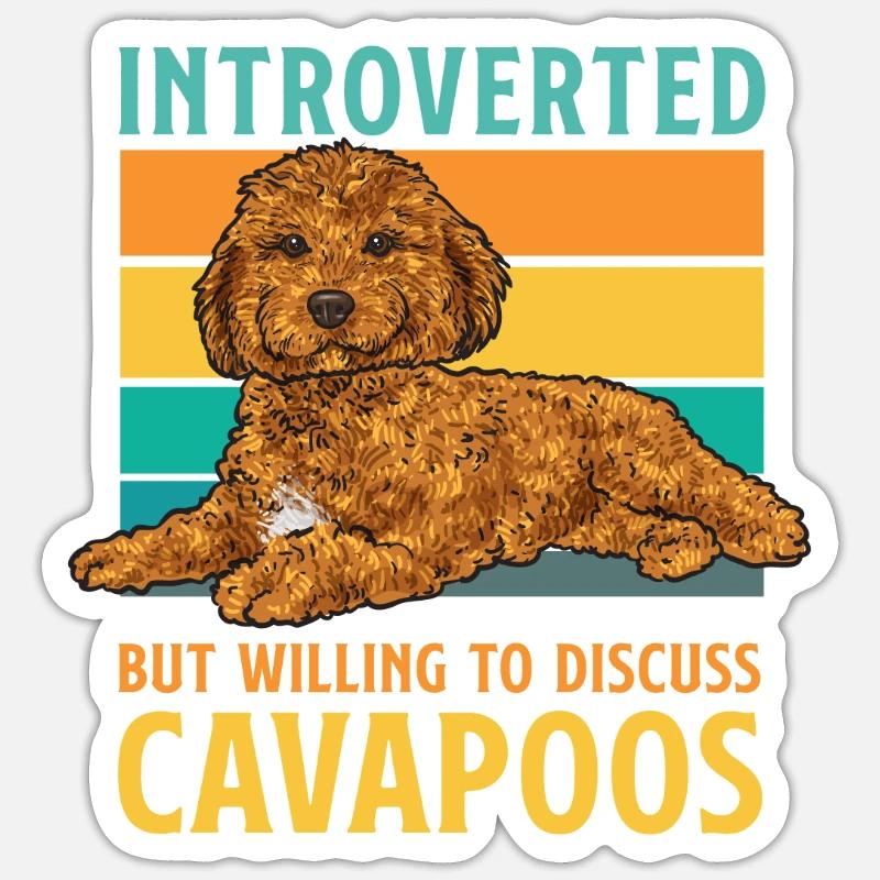 Cavapoo Cavoodle Capoodle Hund Sticker Größe S (10 x 10 cm)
