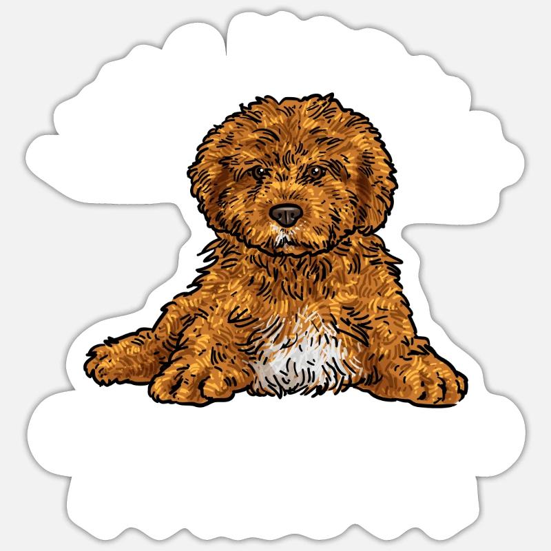 Cavapoo Cavoodle Capoodle Hund Sticker Größe S (10 x 10 cm)