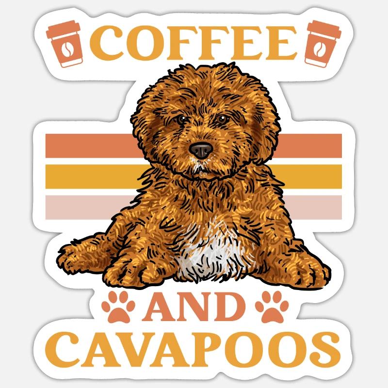 Cavapoo Cavoodle Capoodle Chien Sticker taille S (10 x 10 cm)
