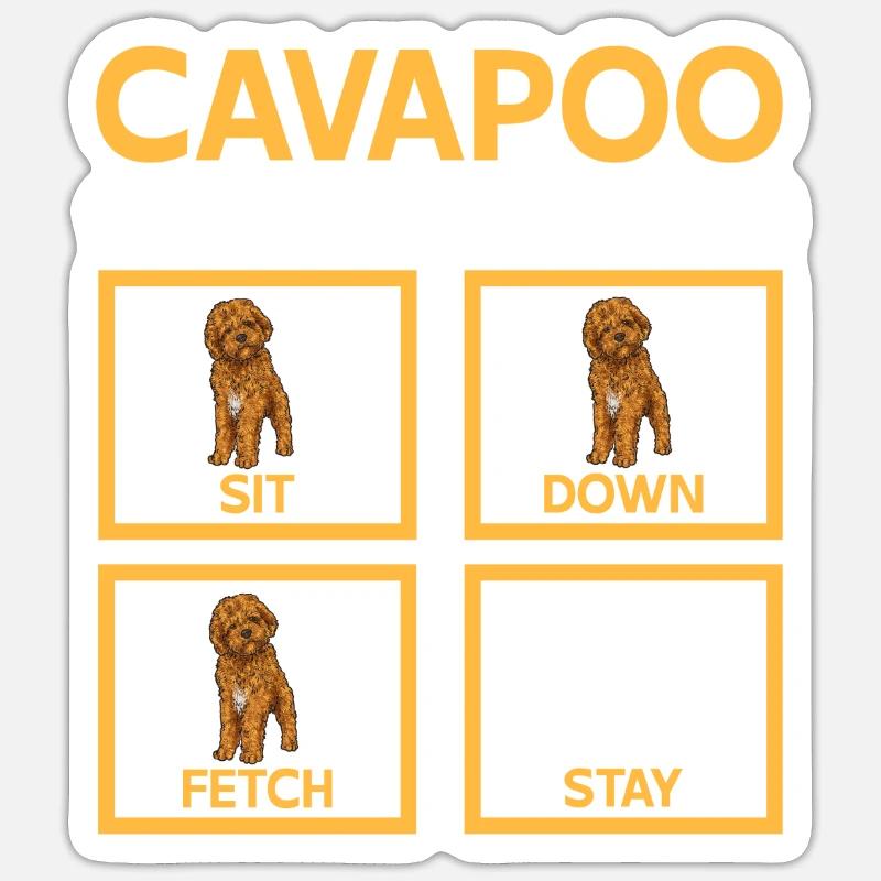 Cavapoo Cavoodle Capoodle Chien Sticker taille S (10 x 10 cm)