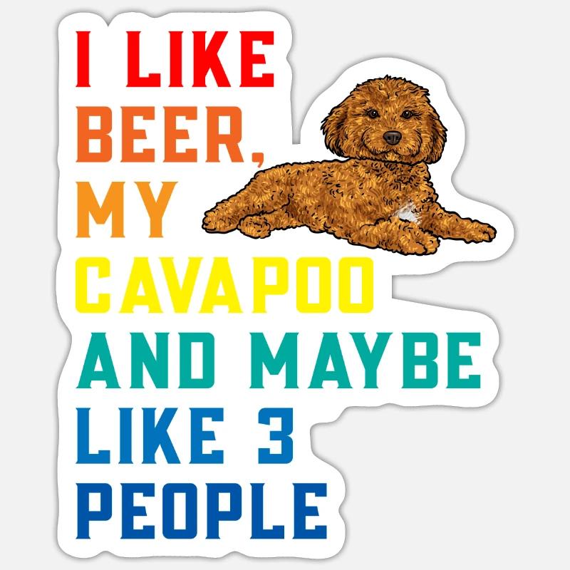 Cavapoo Cavoodle Capoodle Dog - Sticker size S (10 x 10 cm) - white matte