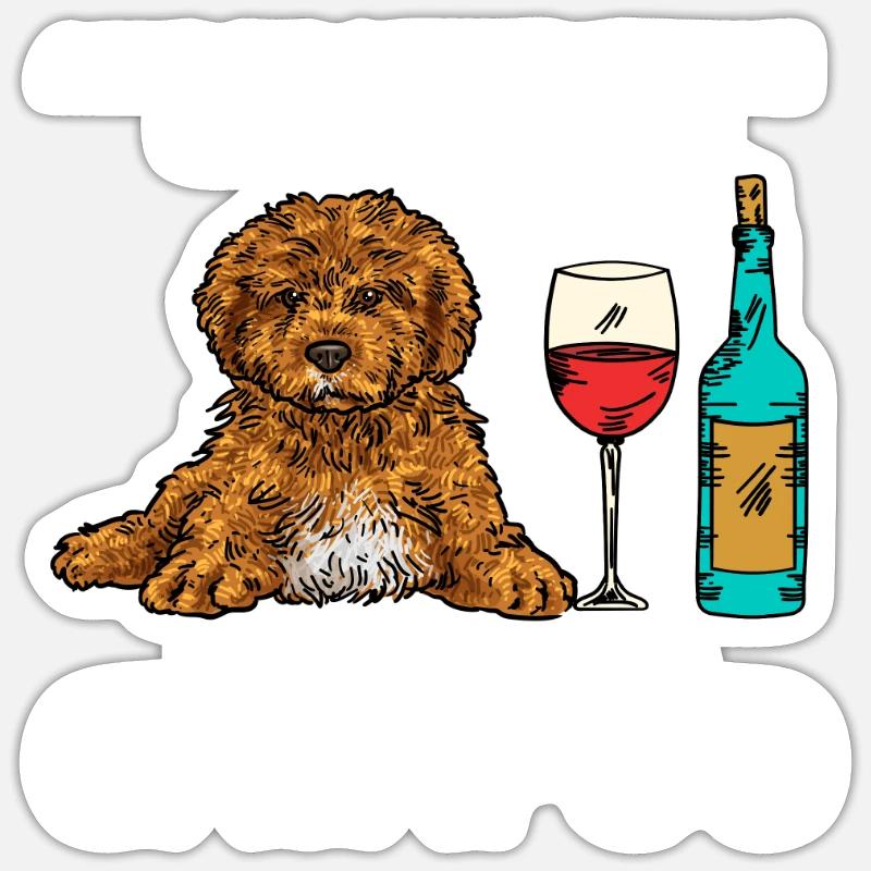 Cavapoo Cavoodle Capoodle Hund Sticker Größe S (10 x 10 cm)