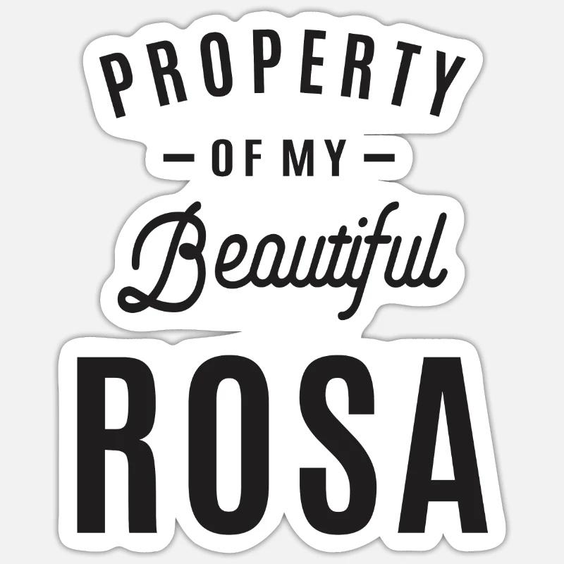 Rosa Personalized Name - Sticker size S (10 x 10 cm) - white matte