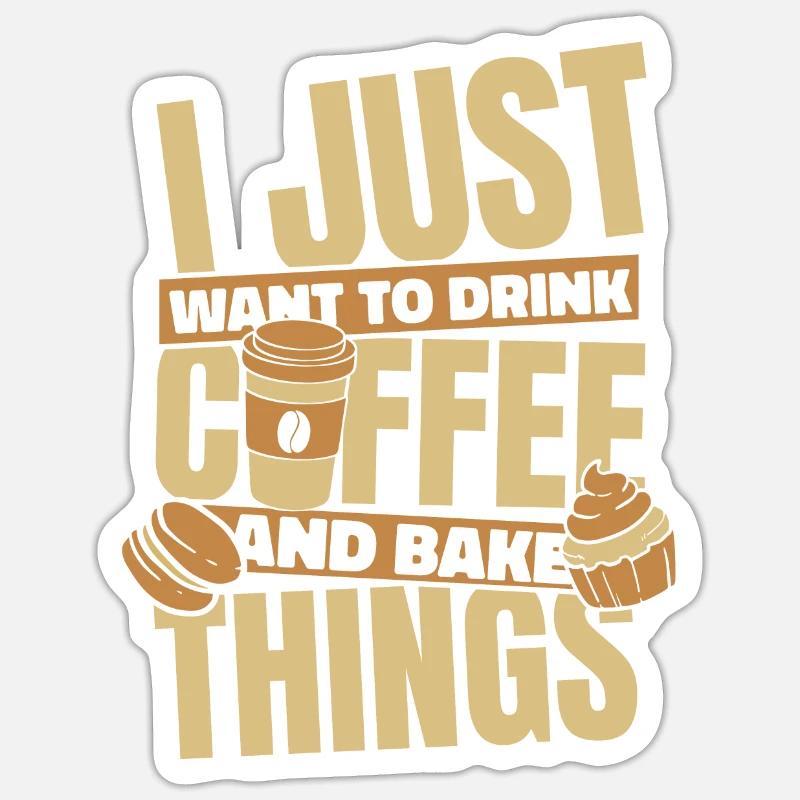 Baker Baking - Sticker size S (10 x 10 cm) - white matte
