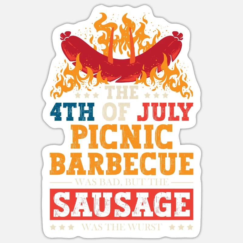 Das 4. Juli-picknick-grillen War Eine Schlechte Sticker Größe S (10 x 10 cm)