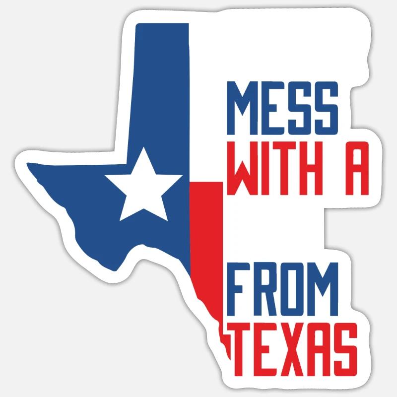 Texas State Texans Texas - Sticker size S (10 x 10 cm) - white matte