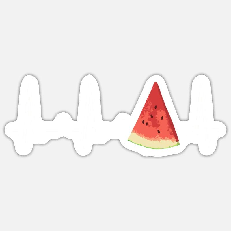 Watermelon Melon Fruit - Sticker size S (10 x 10 cm) - white matte