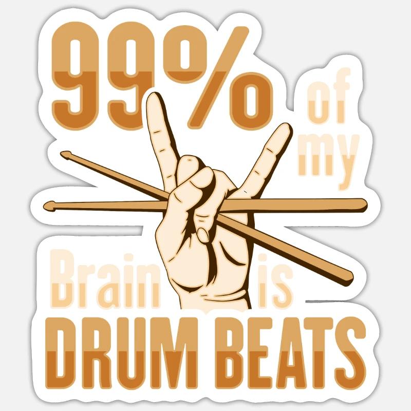 Conception de percussions de batterie Sticker taille S (10 x 10 cm)