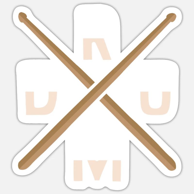 Conception de percussions de batterie Sticker taille S (10 x 10 cm)