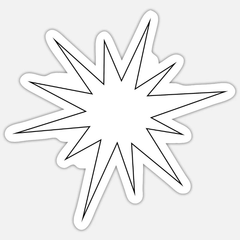 Explosion - Sticker size S (10 x 10 cm) - white matte