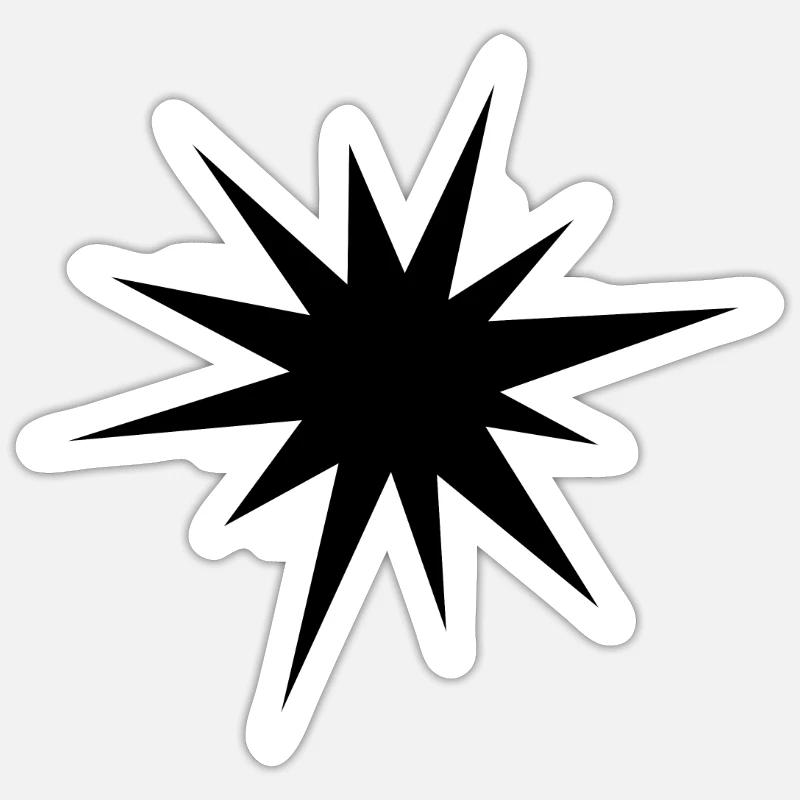 Explosion - Sticker Größe S (10 x 10 cm) - Mattweiß
