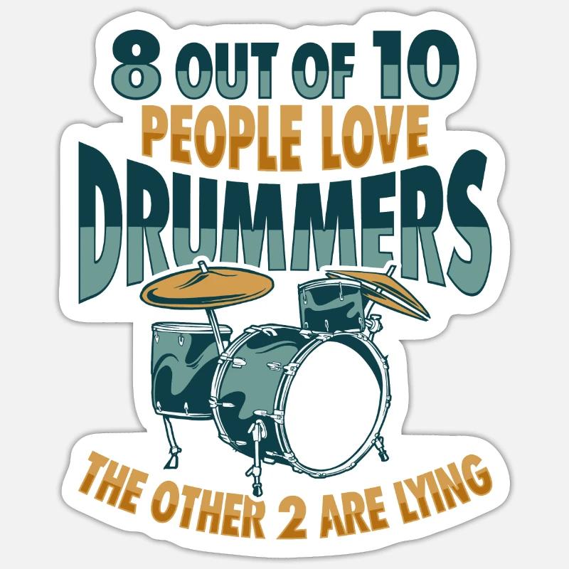 Conception de percussions de batterie Sticker taille S (10 x 10 cm)
