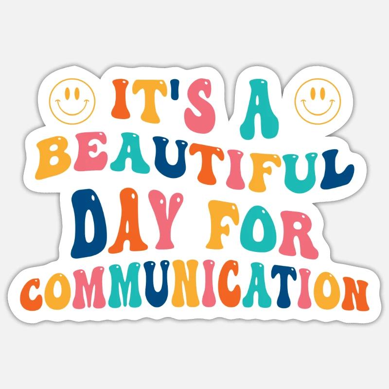 Sciences de la communication - Sticker taille S (10 x 10 cm) - blanc mat