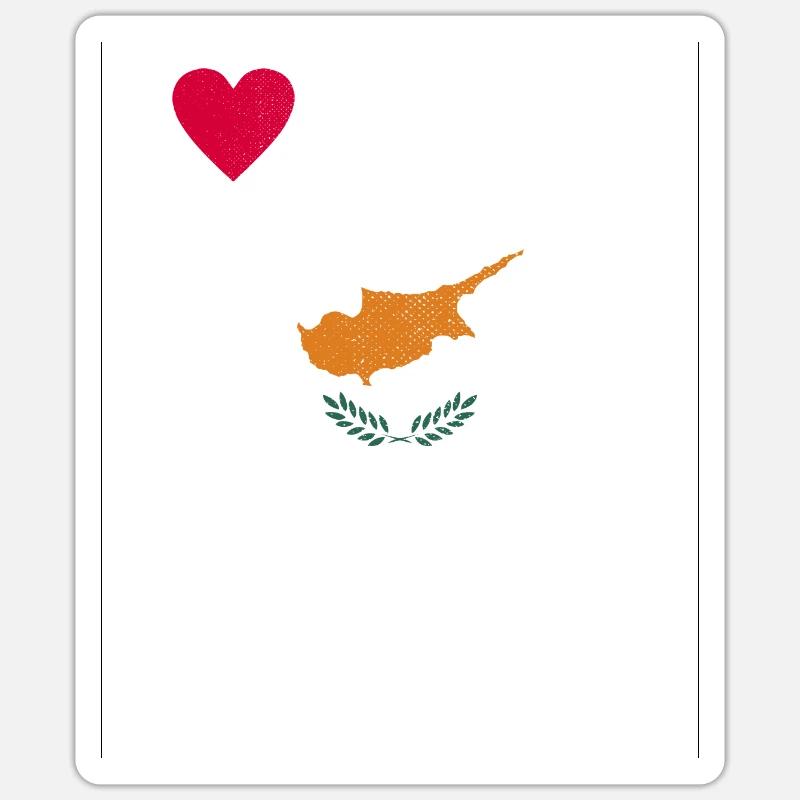 Souvenir de Chypre - Sticker taille S (10 x 10 cm) - blanc mat