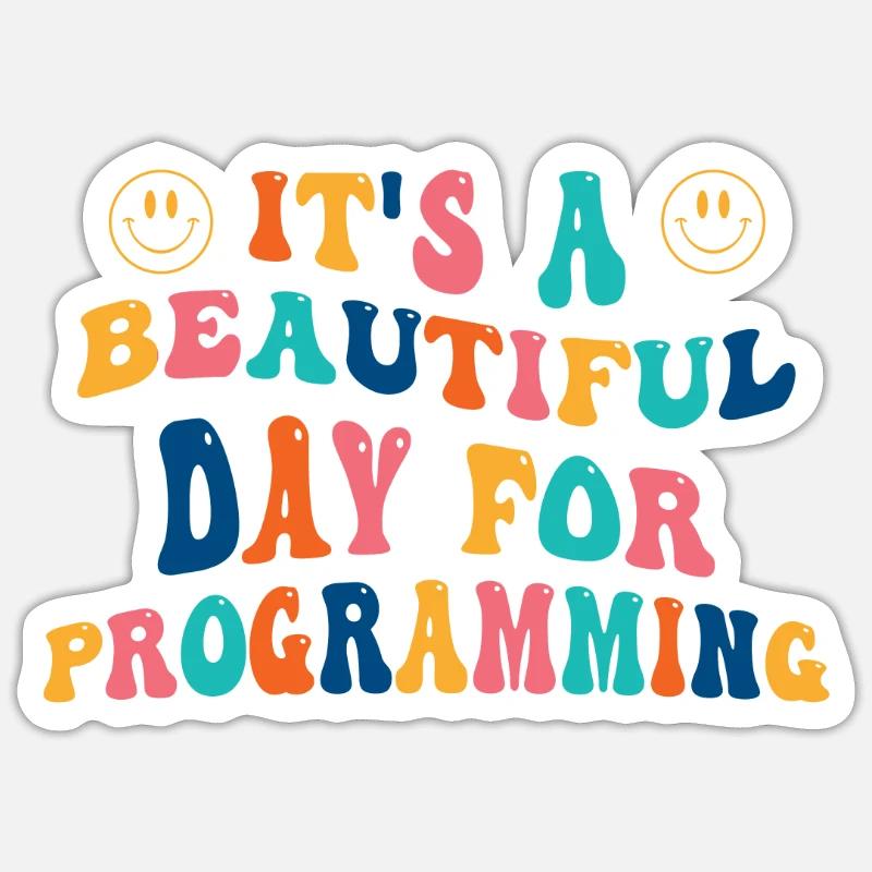 Programmiererin Geschenk - Sticker Größe S (10 x 10 cm) - Mattweiß